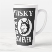 Husky Mam, Dog Mam, Husky Gift Latte Mok (Rechts)