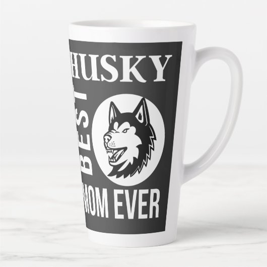 Husky Mam, Dog Mam, Husky Gift Latte Mok (Rechts)