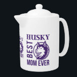 Husky Mam, Dog Mam, Husky Gift Theepot<br><div class="desc">Husky Mam,  Dog Mam,  Husky Gift.</div>