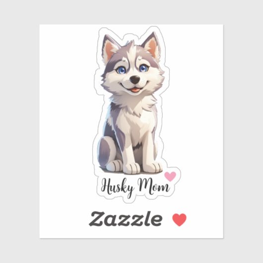 Husky mama Dog Sticker (Vel)