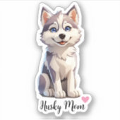 Husky mama Dog Sticker (Voorkant)