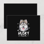 Husky mama | Hondenliefhebbers Cadeau | Moederdagg Aankondigingskaart (Voorkant / Achterkant)