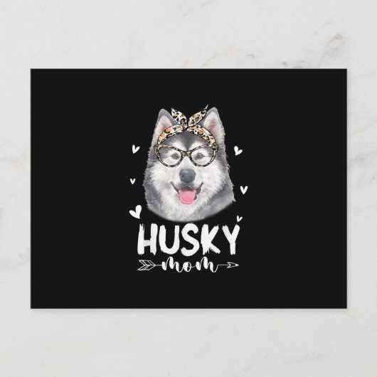 Husky mama | Hondenliefhebbers Cadeau | Moederdagg Aankondigingskaart (Voorkant)
