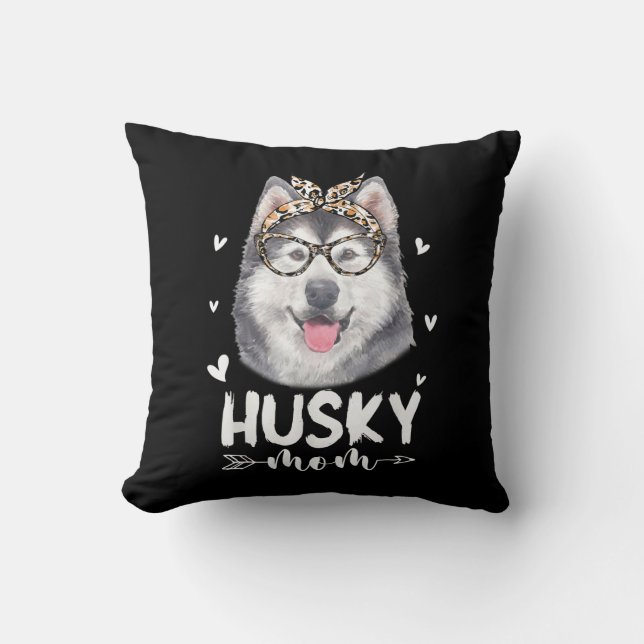 Husky mama | Hondenliefhebbers Cadeau | Moederdagg Kussen (Voorkant)