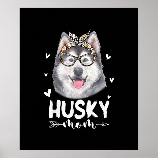Husky mama | Hondenliefhebbers Cadeau | Moederdagg Poster (Voorkant)