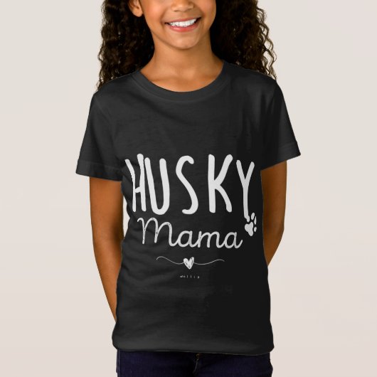 Husky Mama, Husky mama geeft Hondenliefhebber Sibe T-shirt (Voorkant)