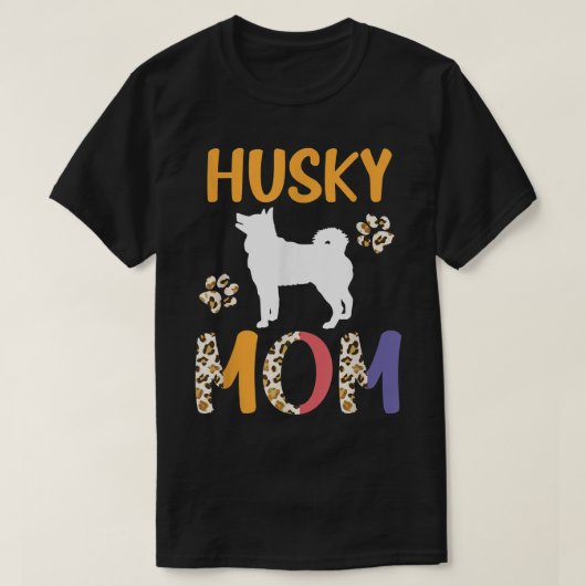 Husky mama Leopard T-shirt (Design voorkant)