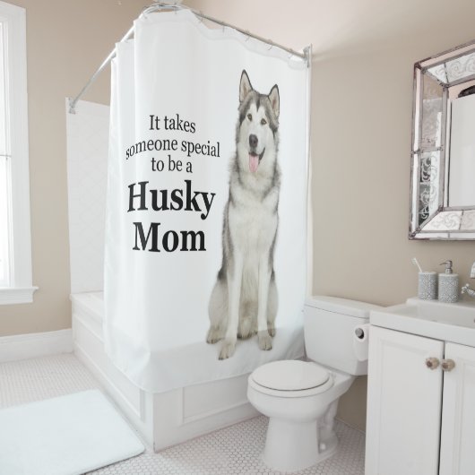 Husky mama Shower Curtain Douchegordijn (In situ)