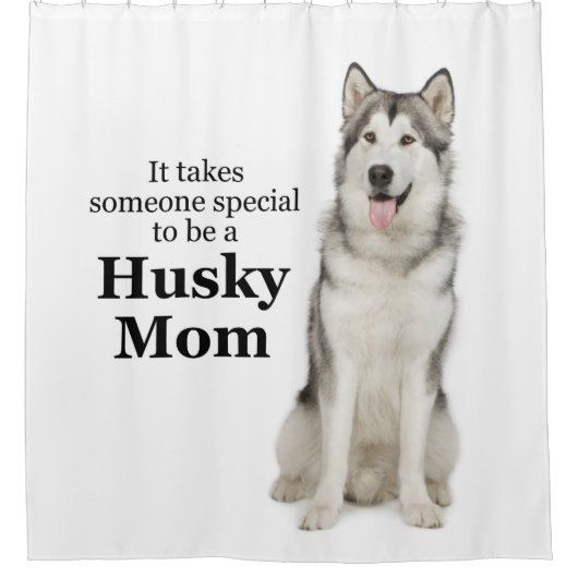Husky mama Shower Curtain Douchegordijn (Voorkant)