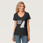 Husky Mama Silhouette T-shirt (Voorkant volledig)