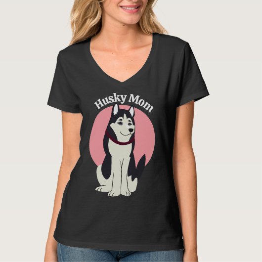 Husky mama t-shirt (Voorkant)