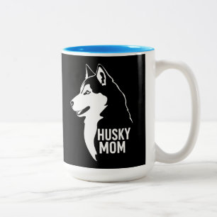 Husky mama tweekleurige koffiemok