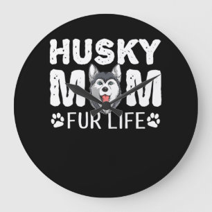 Husky mama voor het leven Funny Dog day gift Grote Klok