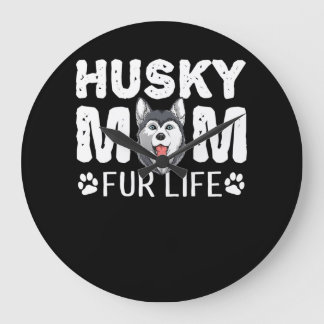 Husky mama voor het leven | Funny Dog day gift Grote Klok