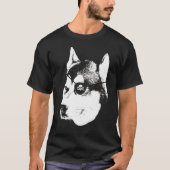Husky met oogvlek t-shirt (Voorkant)
