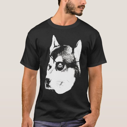 Husky met oogvlek t-shirt (Voorkant)