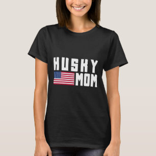 Husky Moeder Amerikaanse vlag T-shirt