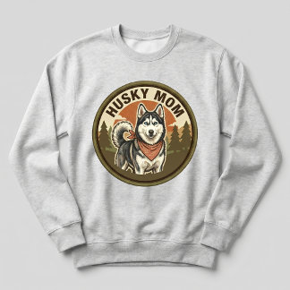 Husky Moeder Crewneck Siberische Husky Hond Moeder Trui