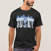Husky Moeder Grappig Husky Mama Design T-shirt (Voorkant)