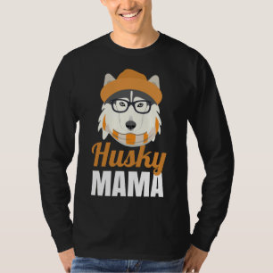 Husky Moeder Hond Eigenaar Pet Glazen Sjaal Mama T-shirt