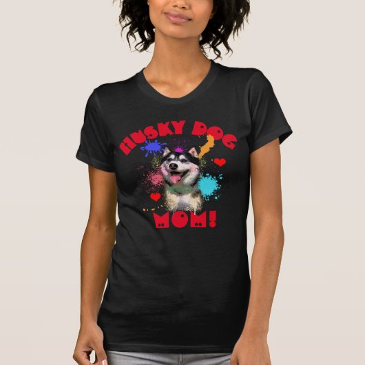 Husky Moeder Hondenliefhebber Beste Hond Moeder Oo T-shirt (Voorkant)