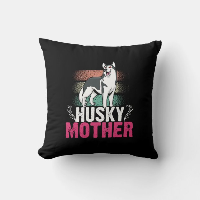 Husky Moeder Liefde: Vier Loyaliteit en Bond Kussen (Voorkant)