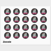 Husky Moeder Liefde: Vier Loyaliteit en Bond Ronde Sticker (Vel)