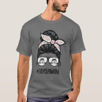 Husky Moeder Messy Bun Haar Bril, Siberische Huski