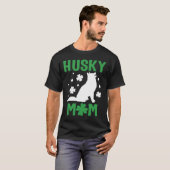 Husky Moeder Siberische Husky Moeder St Patricks D T-shirt (Voorkant volledig)