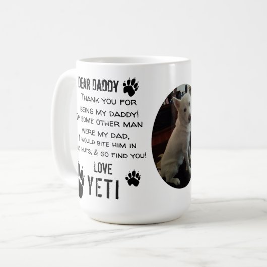 HUSKY MOK DADDY! DEAR DAD pET COFFEE (Voorkant links)