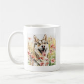 Husky Mok – Waterverf Dog Coffee Cup (Links)