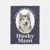 Husky Mom Fleece Deken (Voorkant)
