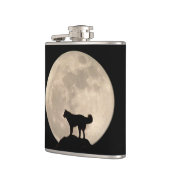 Husky Moon Flask Custom Siberian Husky Drink Flask Heupfles (Links)