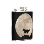 Husky Moon Flask Custom Siberian Husky Drink Flask Heupfles (Rechts)