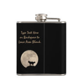 Husky Moon Flask Custom Siberian Husky Drink Flask Heupfles (Achterkant)