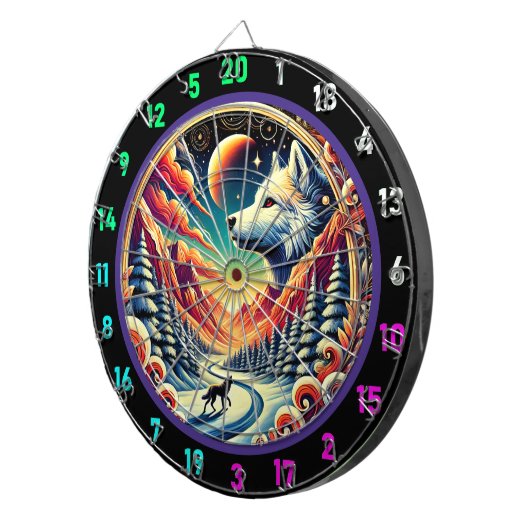 Husky Mountain Aura Wall Decor Dartbord (Voorkant Rechts)