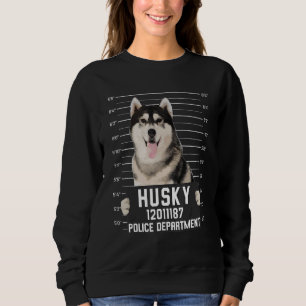 Husky Mug Shot Criminele Hond Trui