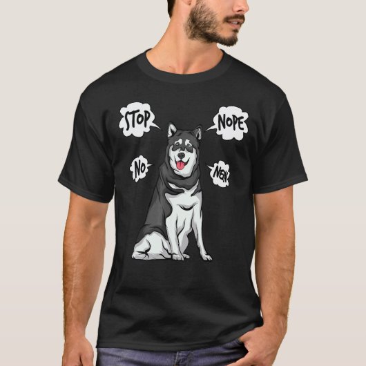 Husky Niet Alaskan Malamute T-shirt (Voorkant)
