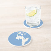 Husky Onderzetter Husky Malamute Wolf Dog Onderzet (Zijkant)