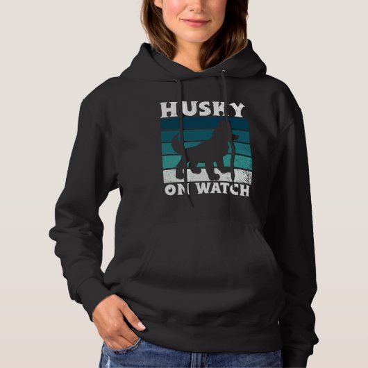 Husky op horloge Essential Hoodie (Voorkant)