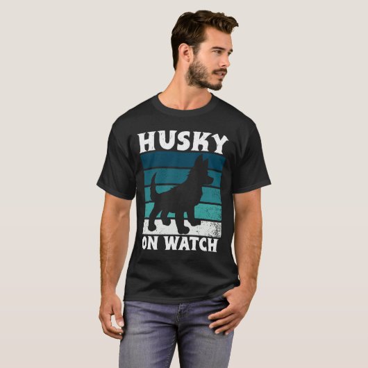 Husky op horloge Essential T-shirt (Voorkant volledig)