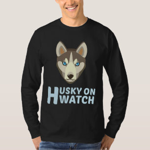 Husky op horloge Husky Wolf T-shirt
