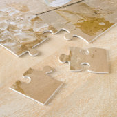Husky op rotsen met Kerstmis Legpuzzel (Zijkant)