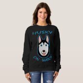 Husky op wacht trui (Voorkant volledig)