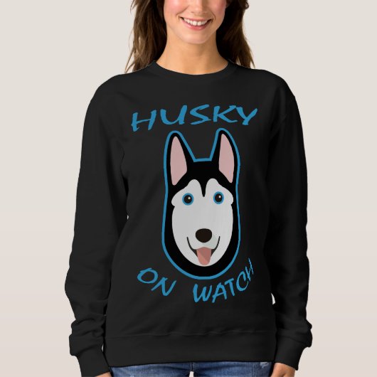Husky op wacht trui (Voorkant)