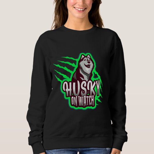 Husky op wacht trui (Voorkant)