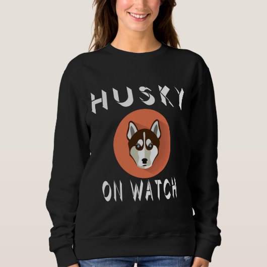 Husky op wacht trui (Voorkant)