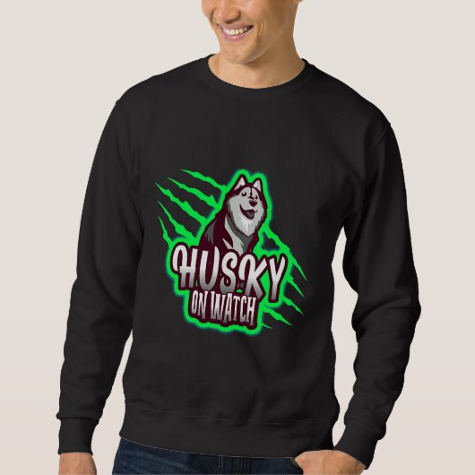 Husky op wacht trui (Voorkant)