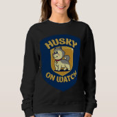 Husky op wacht trui (Voorkant)