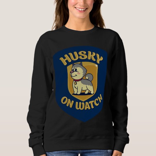 Husky op wacht trui (Voorkant)